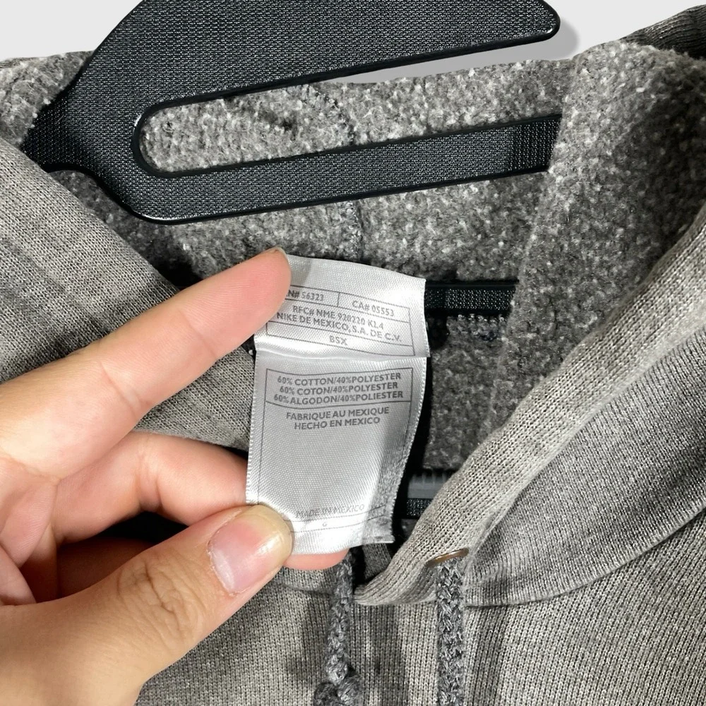 Nike Hoodie Mens Large Gray Vintage Center Swoosh Pullover Sweatshirt Streetwear